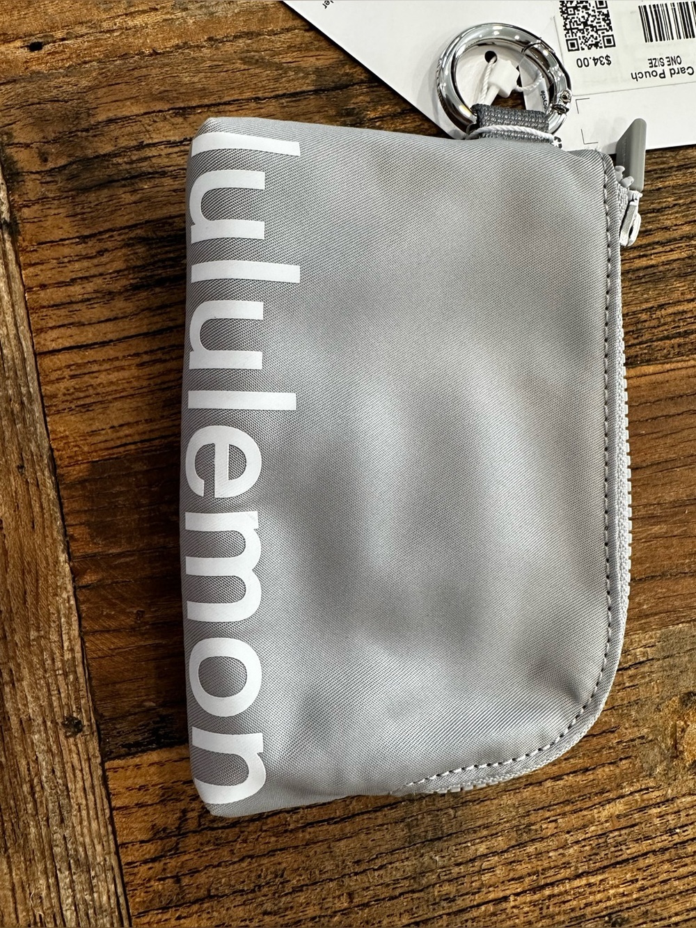 lululemon athletica Small Zip Card Wallet in Light Gray - Picture 6 of 6